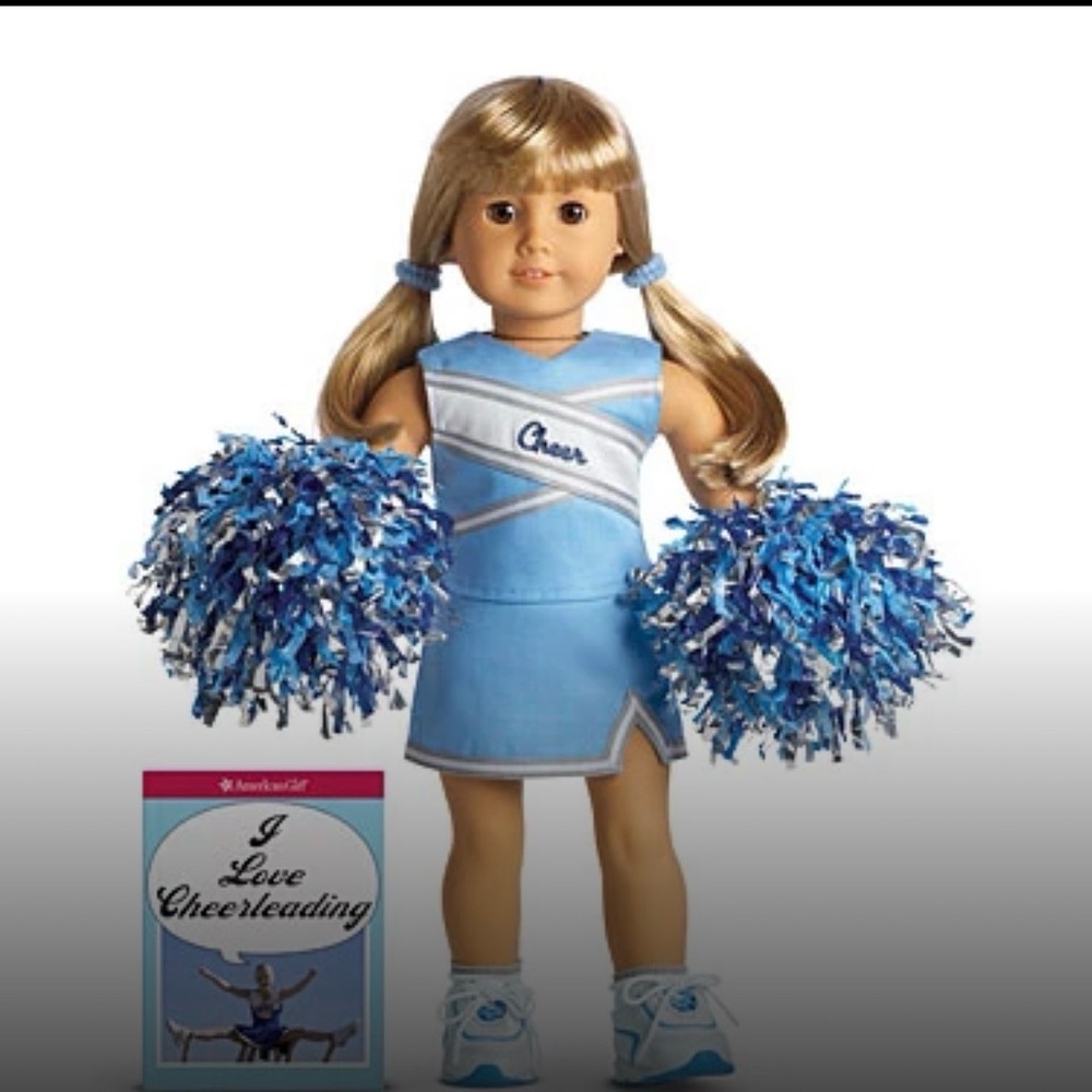 American girl doll go team cheer set